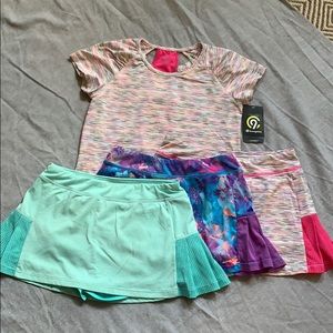 Champion skirts and shirt